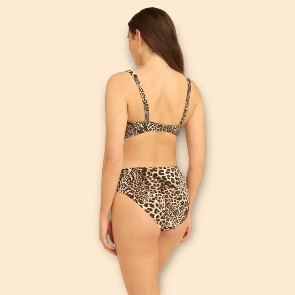 SEA LEVEL Bikini Leopard Print Australia Black Brown US Size 12